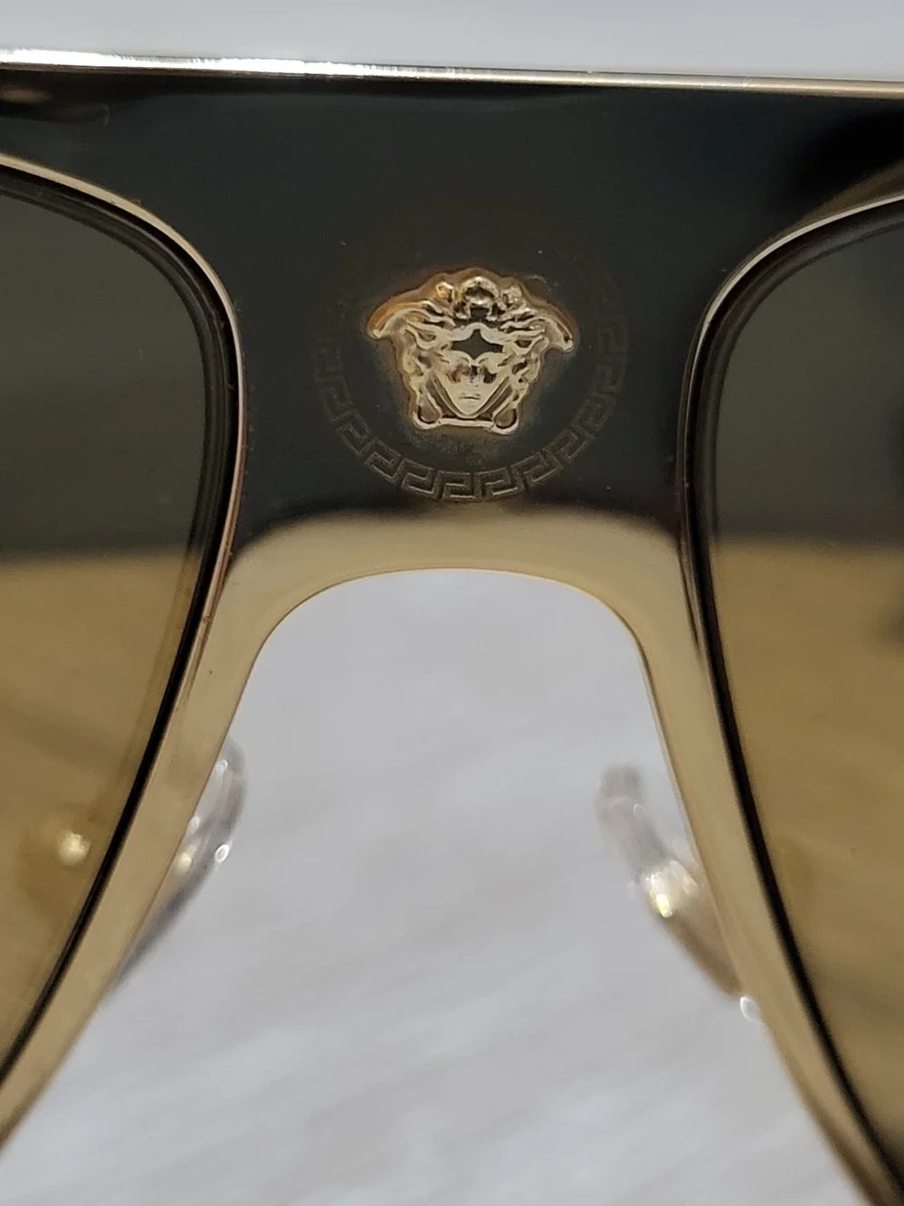 ✨️ Versace Men’s Custom Gold Aviator Sunglasses